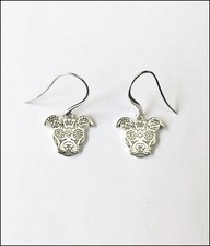 Sugar Skull Pit Bull Earrings  - NEW -  picture