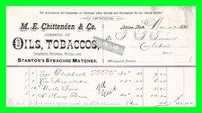 1880 Adrian MI ME Chittenen & Co Oils Tobaccos Stantons Matches Letter Head Bill picture