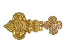 Mantle Clasp, Garment Clasp For Vestment, Ornate, 19th Century (# 18622) picture