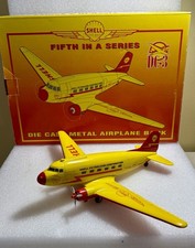 SpecCast 1994 Vintage DC-3 Shell Oil Airplane Bank DieCast Metal Model #5 45005 picture
