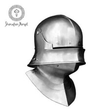 Helmet Sallet Bevor Medieval Gothic Sca German 15 Century Larp Knight Armor picture