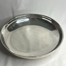 Mid Century Modern WM A Rogers Silverplate Footed Shallow Bowl Tray Plate 12” picture
