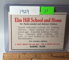 Antique Elm Hill School & Home Mentally Deficient Children Barre Mass Picture AD picture