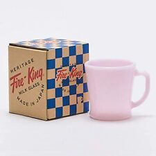 RARE Fire King Mug Milk Glass Rose-ite Pink D Hundle 2016 250ml JAPAN EXPRESS picture