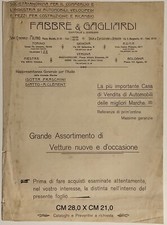 FABBRE E GAGLIARDI GRANDE ASSORTIMENTO DI VETTURE DEPLIANT PUBBLICITARIO  picture