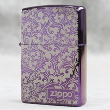 Zippo lighter 24747 Classic Asia Custom/ Arabesque & Z-Logo Laser Engraving New picture