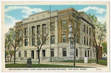 Bourbon County Court House, Fort Scott, Kansas 1930 picture
