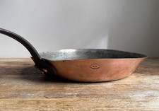 Antique Duparquet Copper Frying Pan - DH&M Co 43 & 45 WOOSTER ST NY Stamp - 31.5 picture