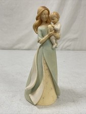 2013 Ernesco Foundations Woman With  Baby 9” Resin Statue Figurine picture