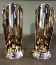 Vintage Brass Tapered Candle Holders. Standing Or Wall Mount 9