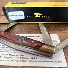 Rare  Buck 303 3 Flat Blade Rosewood Handle Stockman Folding Pocket Knife picture