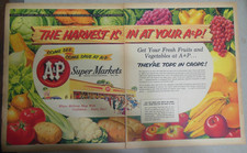 A & P Grocers Ad: The Fall  Harvest is In  from 1955 Size: 11 x 15 inches x 2 picture