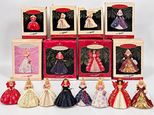 8 Hallmark Keepsake Holiday Barbie Christmas Ornaments Vintage Lot w/ Boxes picture