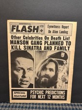 1974 July Confidential Flash NewsPaper, Charles Manson Gang/Killing Sinatra (10G picture