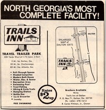 Trails Inn North Georgia's Most Complete Facility Dalton GA 1974 Ad TAK6-H2 picture
