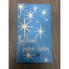 NEW General Telephone Personal Directory 1964 Blue Vintage MCM Atomic Starburst picture