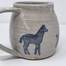 Pottery Pitcher Farm Animals Colt, Calf, PIg, Chickens Farmhouse Rustic Country picture