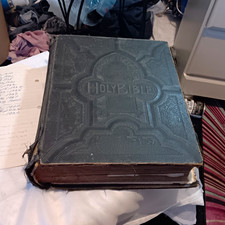 Holy Bible Vintage Hardcover Book with Embossed Cover - Christianity picture