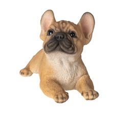 Playful French Bulldog Firguine Realistic Tan Frenchie Dog Statue Unique Collect picture
