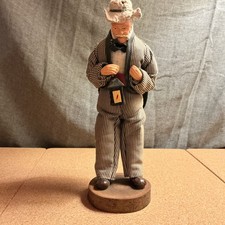 Vintage Santon de Provence French Clay Doll Figurine Man with Lantern picture