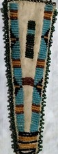 1920's Native American Central Plains Beaded Scissors Case 5x2