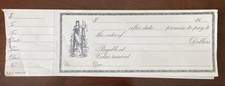 Antique Vintage Early 1900s Blank Checkbook Checks With Original Side Register G picture