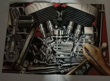 David Mann Biker Art CENTERFOLD ART, Easy Rider Magazine(SEPTEMBER 1992)VINTAGE picture