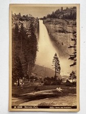 1890s Yosemite Nevada Falls B1042 Isaiah (I.W.) W Taber California Albumen Card picture