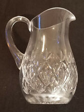 Lovely Detailed Clear Cut Crystal Pitcher 8-1/4