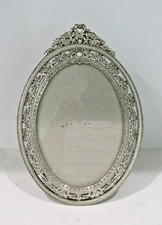 VTG. 1928 Jewelry Company Silver Plate Oval Ornate Frame picture