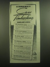 1945 Random House Book Advertisement - Cass Timberlane by Sinclair Lewis picture
