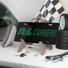R+L Carriers Logo Trucking Freight Aluminum License Plate Car Tag Auto Vanity picture
