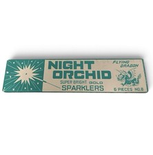 Vintage Flying Dragon Night Or hid Sparklers Fireworks Advertising Box (Empty) picture
