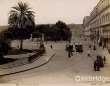 Naples Italy Street Scene Riviera di Chiaia Napoli Vintage Albumen Photograph picture