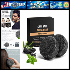 Callmynm Gray Hair Reverse Bar, 2 PCS Black Soap for Hair & Beard Darkening picture