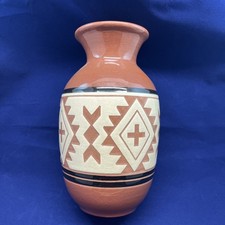 Sioux Pottery Vase Signed by High Elk Gorgeous Tall Piece Excellent Preowned Vtg picture