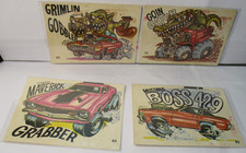 1970's DUNRUSS, ODD RODS CARDS STICKERS LOT #6 of (4) VINTAGE # 68-#78-#63-#64 picture