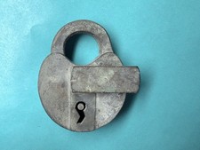Antique Wilson Bohannan Brooklyn NY No 82 Brass Pancake Padlock Pre 1927 picture