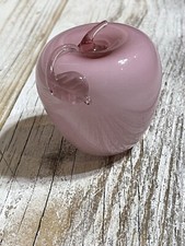 Vintage FENTON Art Glass Apple Dusty Rose  We Love Offers Lets Make A Deal picture