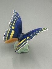 Vintage Schaubach Kunst Germany Porcelain Butterfly Figurine Blue Yellow picture