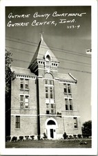 RPPC Guthrie County Court House Guthrie Center Iowa IA UNP Postcard picture