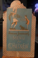 Vintage 1940s Howard Johnson’s Children's Menu Nursery Rhymes Die-Cut Retro HoJo picture