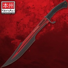 Honshu Red Spartan Sword | 7Cr13 Stainless Steel Blade | Leather Sheath | 23” picture