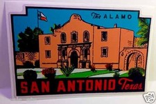 San Antonio Texas Vintage Style Travel Decal / Vinyl Sticker, Luggage Label picture