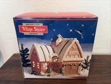 Vintage 1992 Mervyns Village Square Fire House Christmas Tester Lights Up picture
