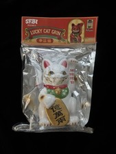 Ron English SEBI Originals Lucky Cat Grin White 8” Figure Popaganda NEW picture