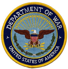 Patch, 2 1/2 inch US MILITARY DEPARTMENT OF WAR PATCH picture