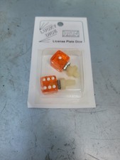 LUCKY DICE License Plate Dice / NOS / Orange / RATROD / picture
