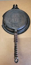 GRISWOLD PURITAN NO 8 314A & 333 WAFFEL IRON / Skillet & Base Complete  picture