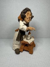 STUNNING SCULPTURE Jewish Woman With Candles at the Bima Denis Filster Judaica picture